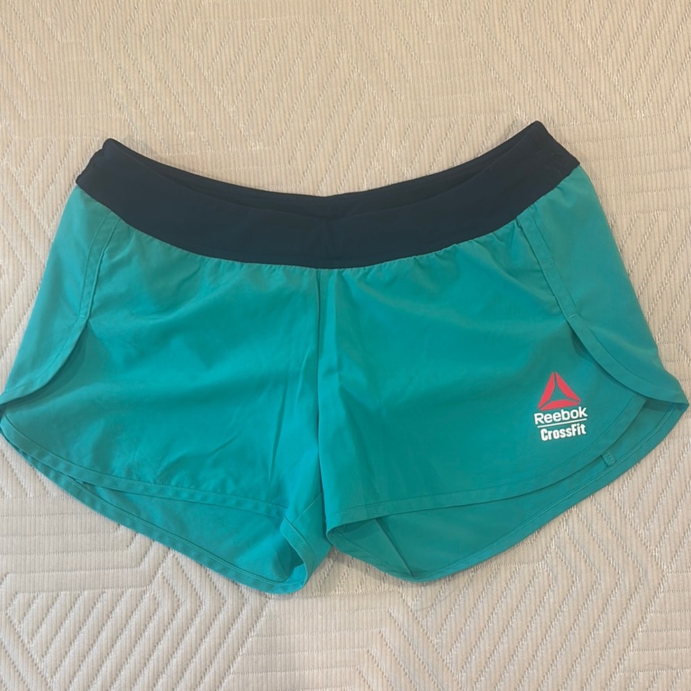Reebok CrossFit gamesTeal and Navy Blue athletic shorts